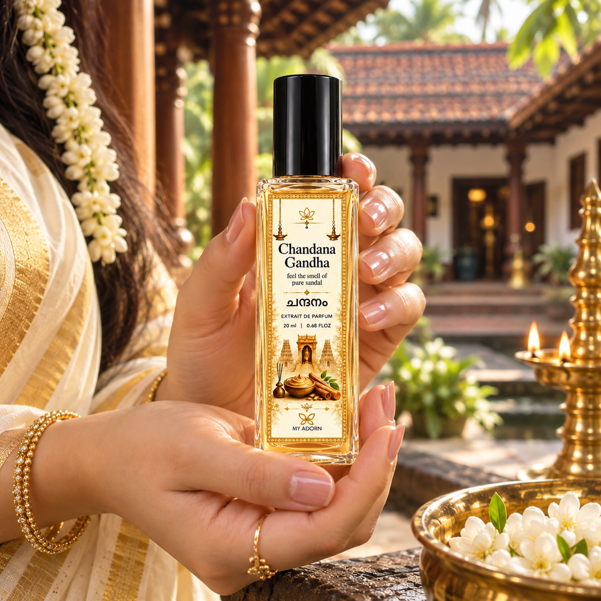 Chandana Gandha Sandalwood Fragrance Perfume 20ml | Extrait de Parfum