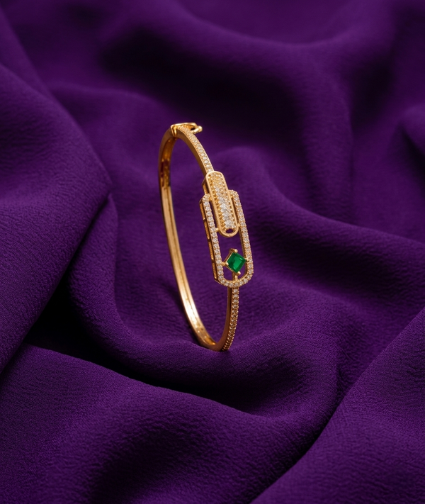 American Diamond Open Bangle