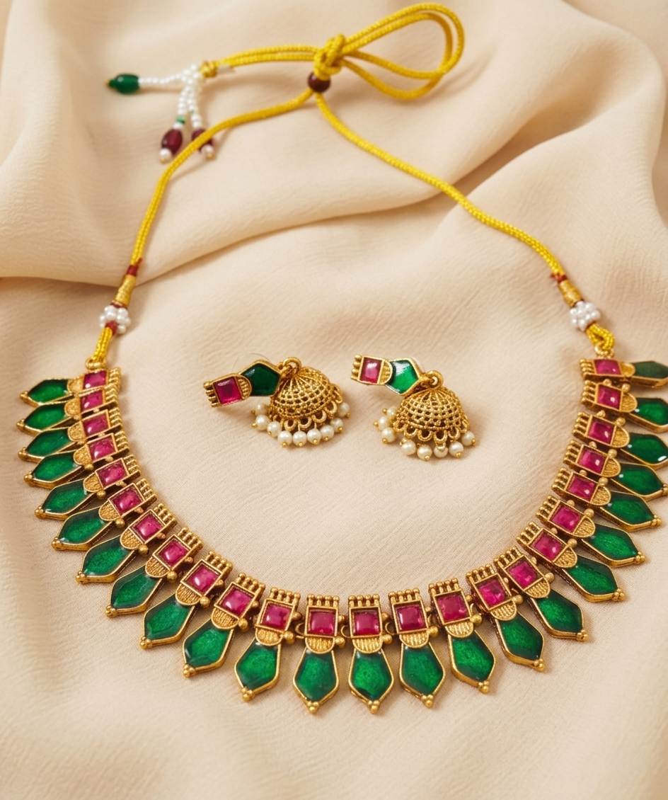 Kerala Style Nagapadam Necklace Set