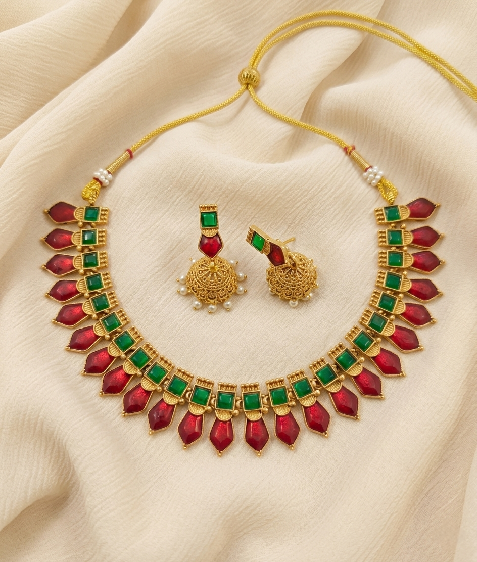 Kerala Style Nagapadam Necklace Set