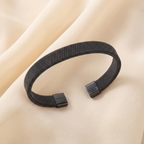 Stainless Steel Anti-Tarnish Mesh Cuff Bracelet for Men