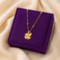 Stainless Steel Gold-Plated Clover Design Pendant