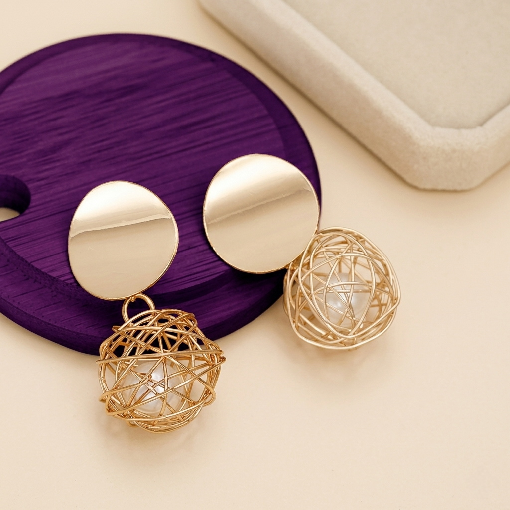 Charming Hanging Ball Plush Drop Earrings for Women and Girls