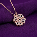 Clover Design Rose Gold Openable Pendant