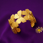 Gold-Plated Anti-Tarnish Stainless Steel Butterfly Cuff Bracelet