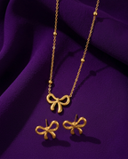 Minimal Bow Design Jewellery Set