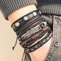 Black Multi-Strand Bracelet for Men