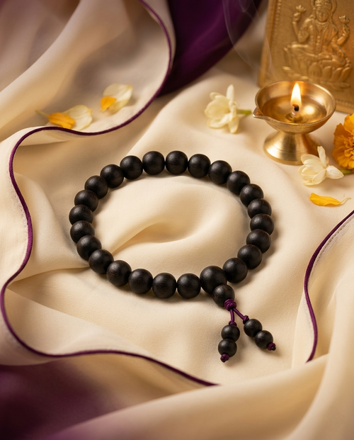 Original 8 MM Karungali Unisex Bracelet (27 + 6 Beads) – Lab Certified - AE