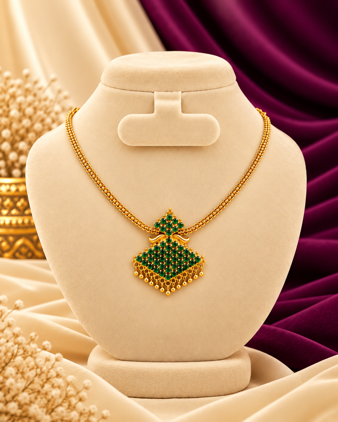 Traditional Kerala Pathakka Necklace
