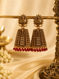 Temple Gopuram Jhumka Earrings