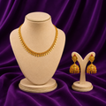 Traditional Elakkathali Necklace & Lakshmi Jhumka Combo Set