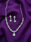 Floral AD Drop Necklace Set  - ae