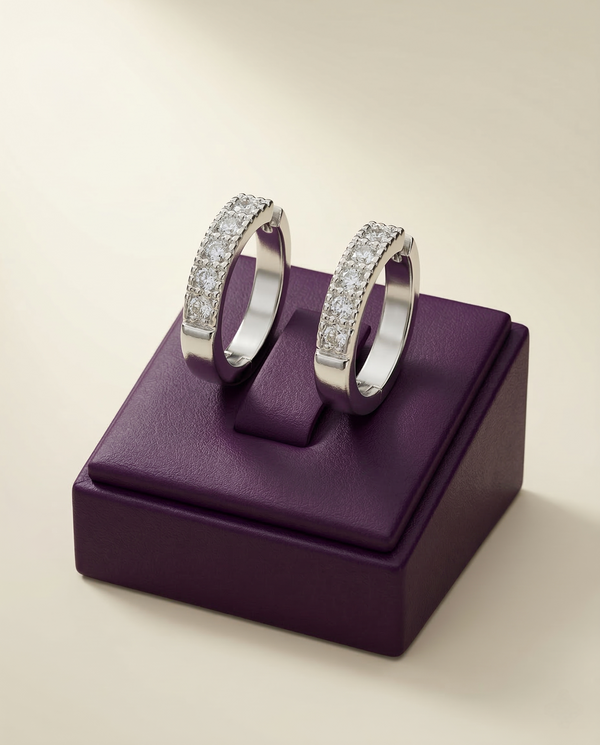 American Diamond Delicate Nose Ring – Elegant Rhodium Plated Sparkle