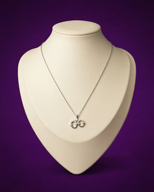 American Diamond Classic Delicate Chain Pendant – Elegant Infinity Sparkle