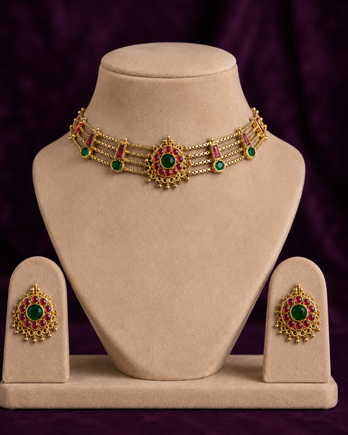 Antique Floral Jewellery Set