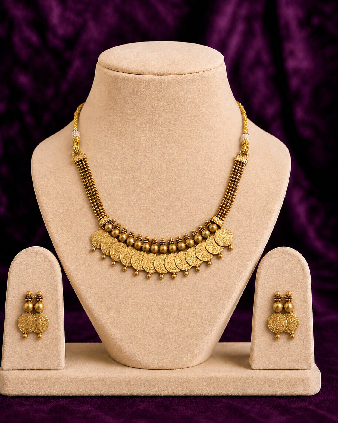 Ethnic Coin Necklace Set
