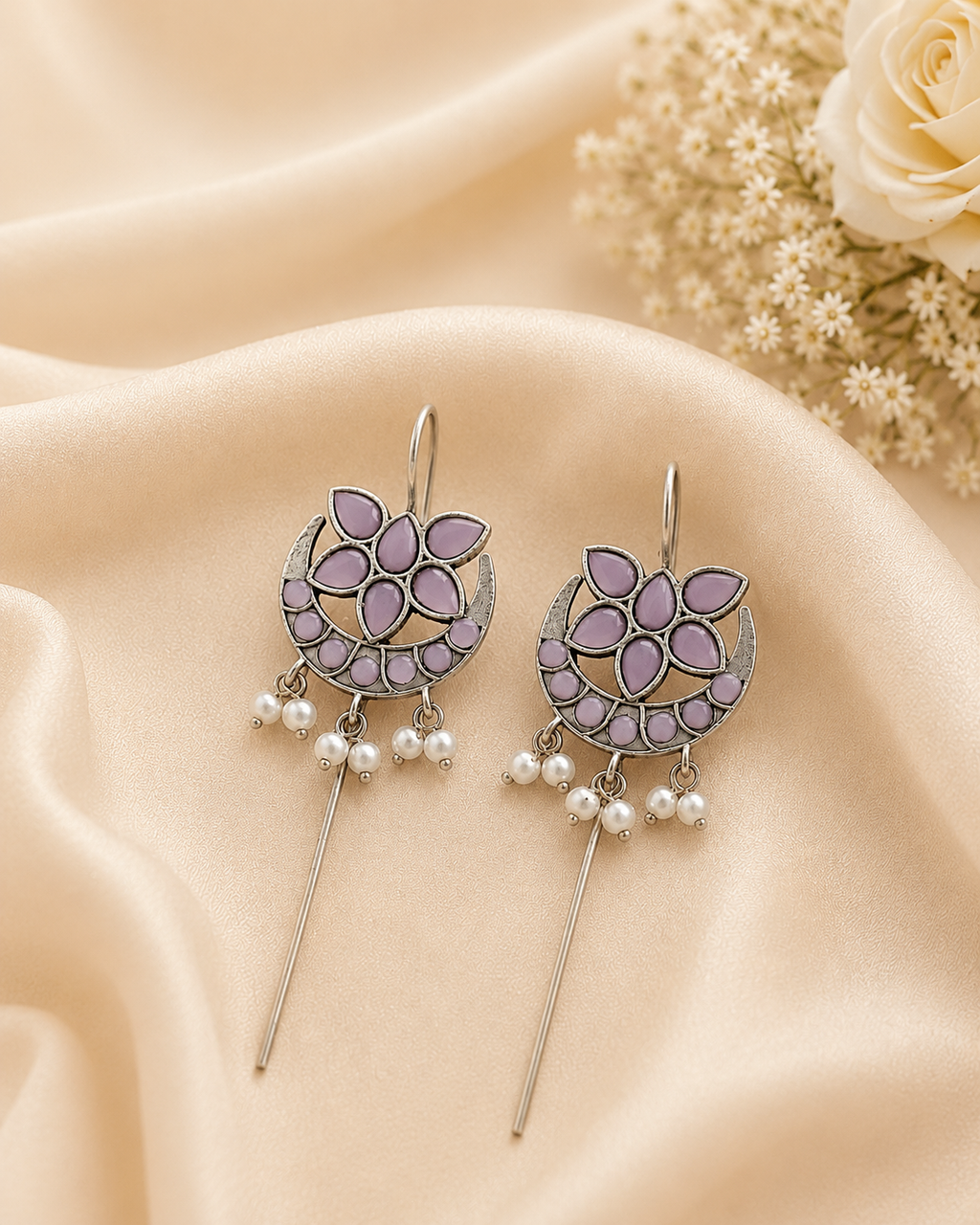 Lilac Moon Pearl Ear Cuff