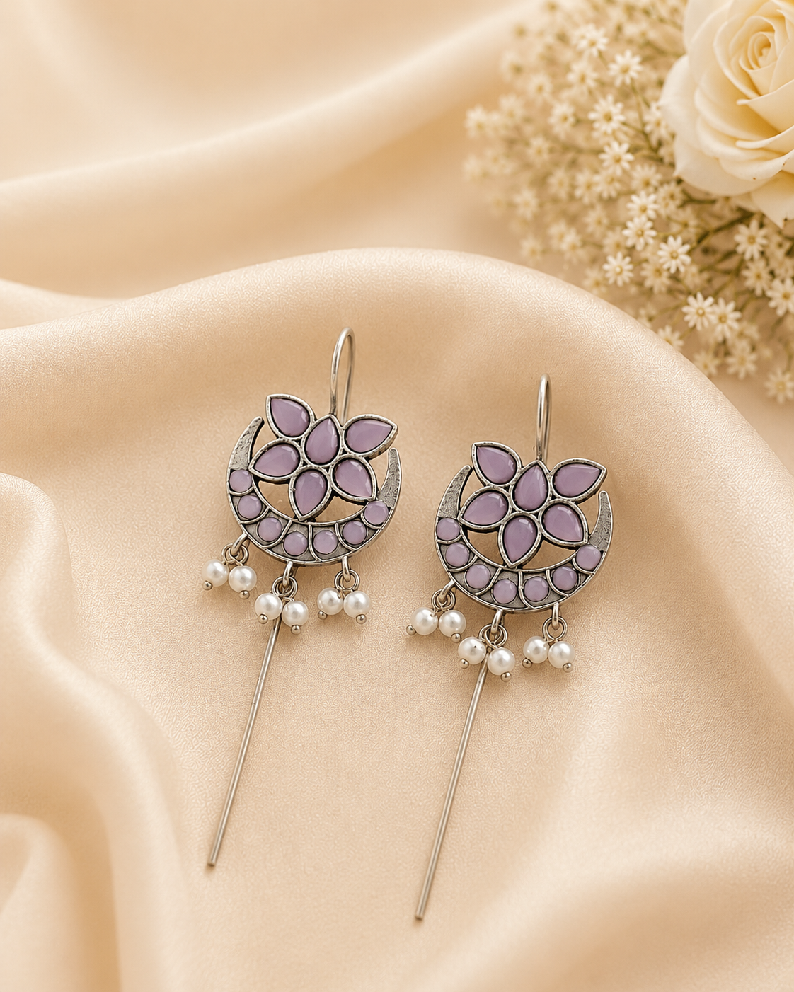 Lilac Moon Pearl Ear Cuff
