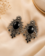 Noir Flora Statement Earrings