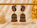 Peacock Stone Jhumkas