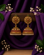Traditional Pearl Jhumkas