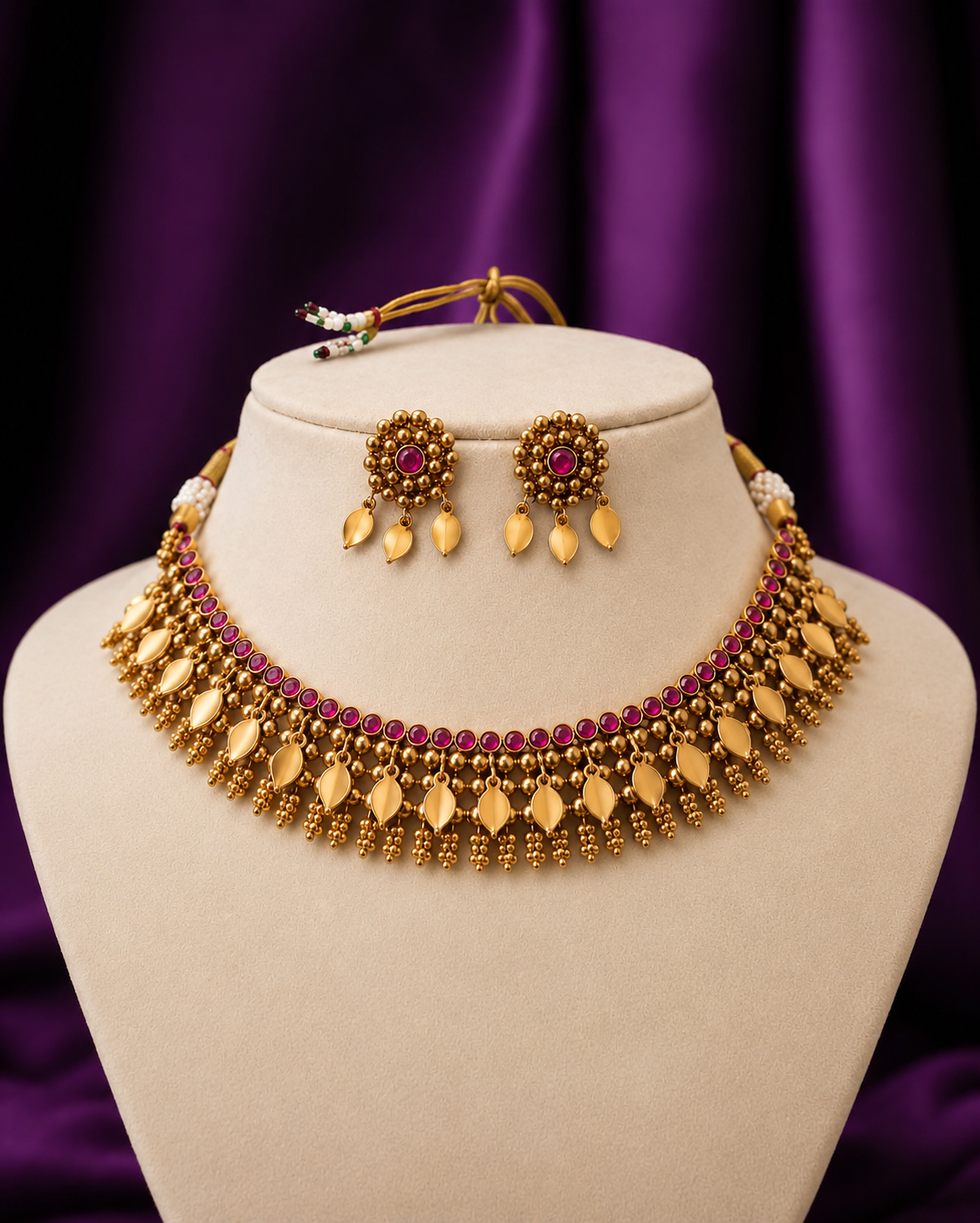 Kerala Style Elakkathali Necklace Set