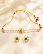 Alia Inspired Pearl Choker Necklace Set