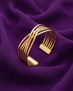 Golden Wave Cuff Bracelet