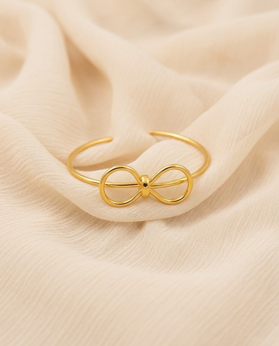 Golden Bow Cuff Bracelet