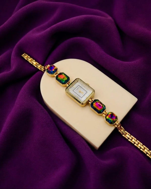 Stainless steel Square Dial Bracelet Watch