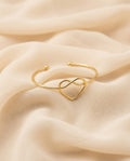 Infinity Heart Open Bracelet