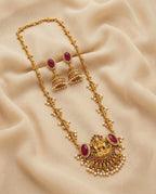 Lakshmi Pearl Drop Long Necklace Set