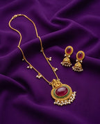 Traditional Temple Pendant Jewellery Set