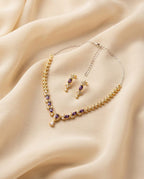 Sapphire Stone Necklace Set