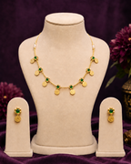 Floral Coin Drop Necklace Set