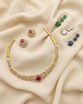 Interchangeable AD Stone Necklace Set