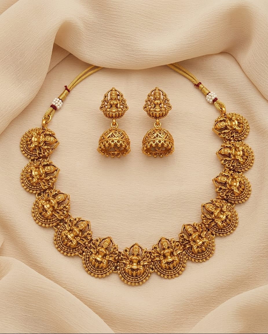 Traditional Lakshmi Necklace Set