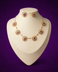 Square American Diamond Choker Set = ae