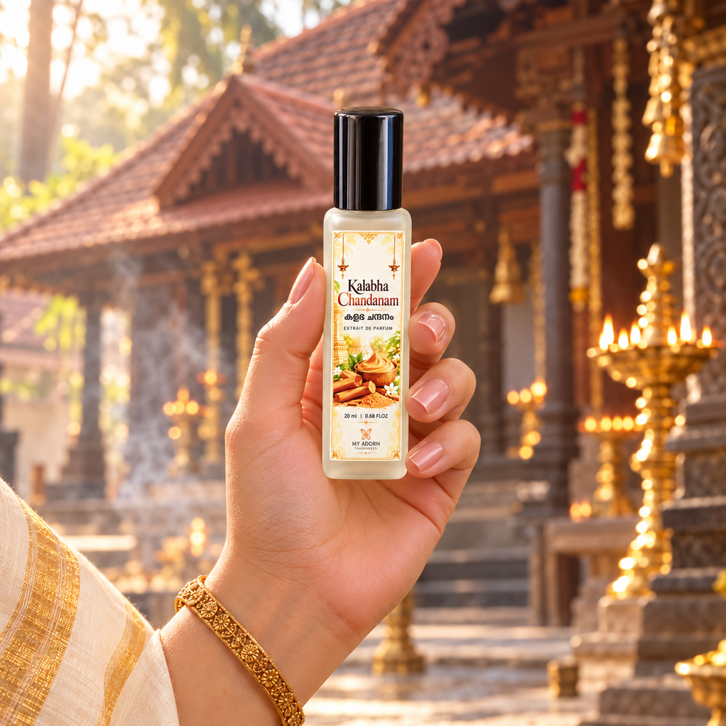Devagandha (ദേവഗന്ധ) + Chandana Gandha (ചന്ദന ഗന്ധ) + Kalabha Chandanam (കളഭ ചന്ദനം) Perfume Triple Combo | 3 × 20ml | Extrait de Parfum