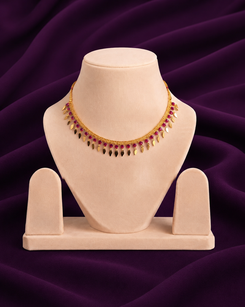 1 Line Micro Polish AD Stone Elakkathali Necklace