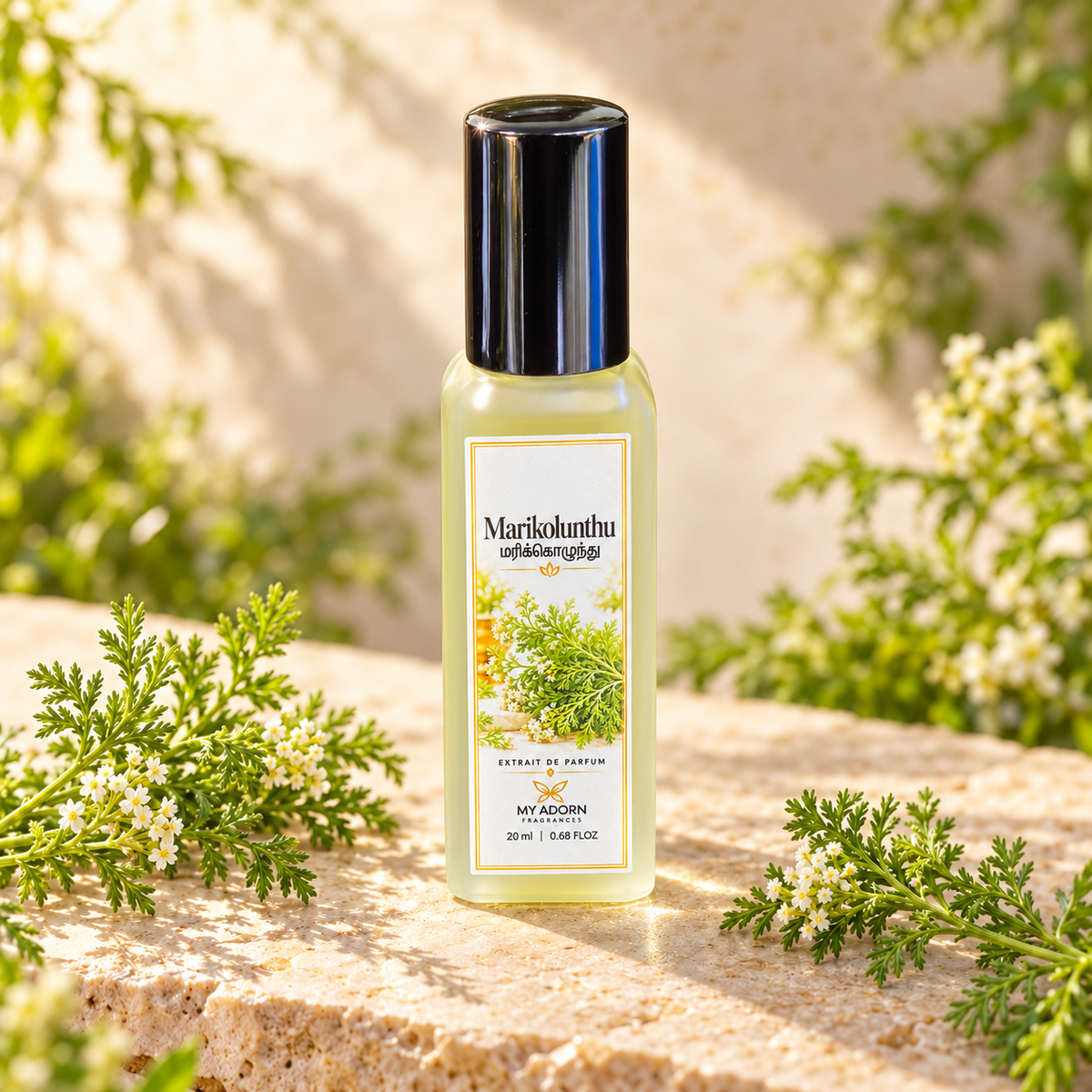Marikolunthu (மரிக்கொழுந்து) Fragrance Perfume 20ml | Extrait de Parfum