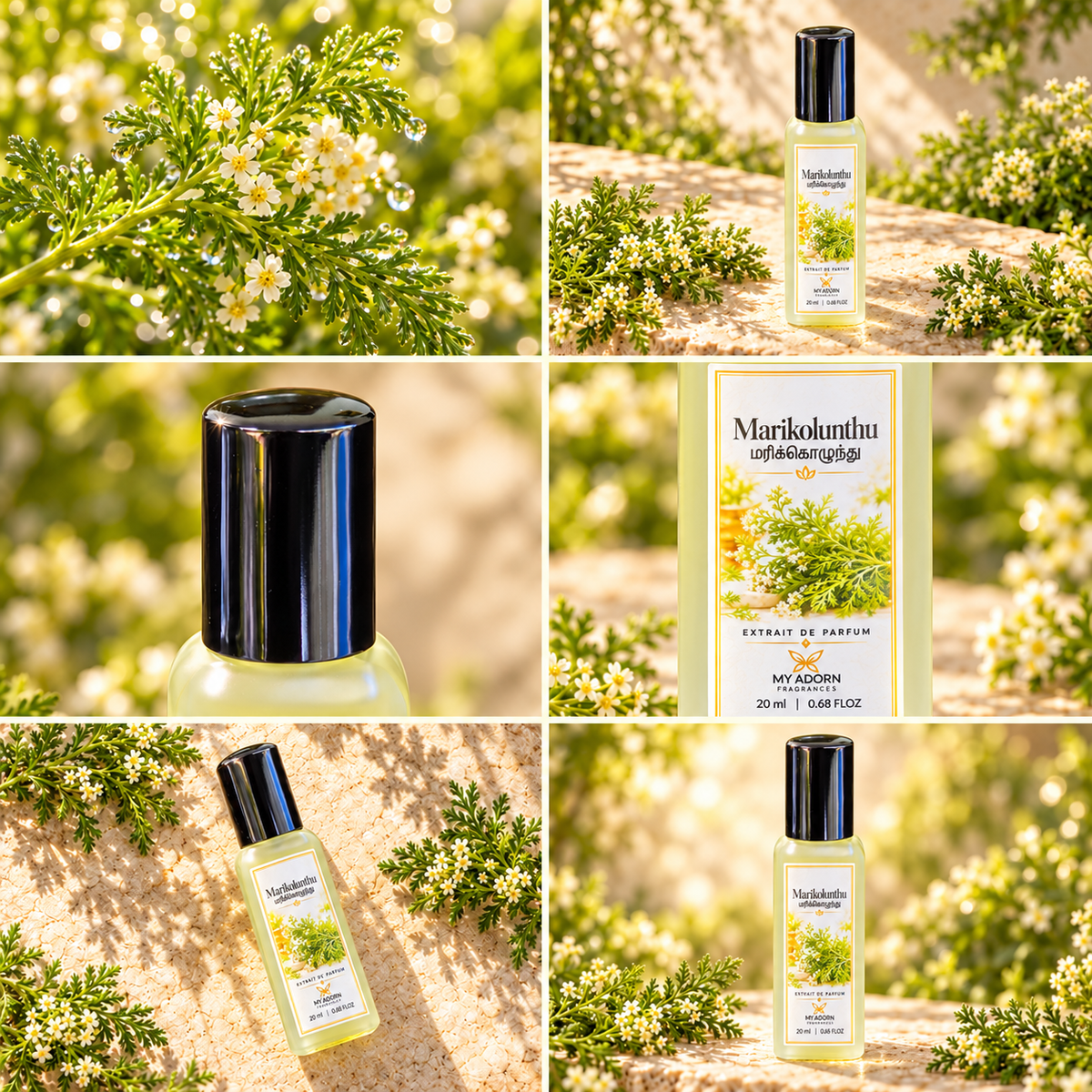Marikolunthu (மரிக்கொழுந்து) Fragrance Perfume 20ml | Extrait de Parfum