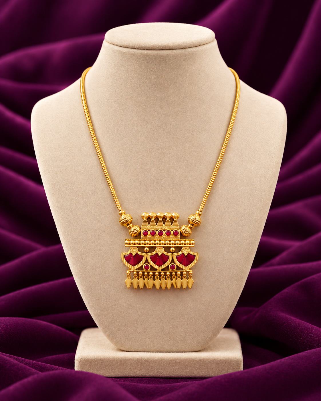 Traditional Gold-Plated Thali Necklace