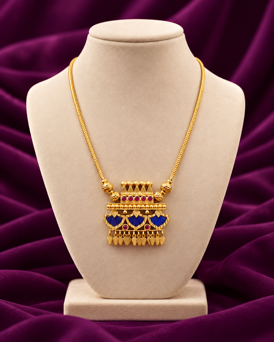 Traditional Gold-Plated Thali Necklace