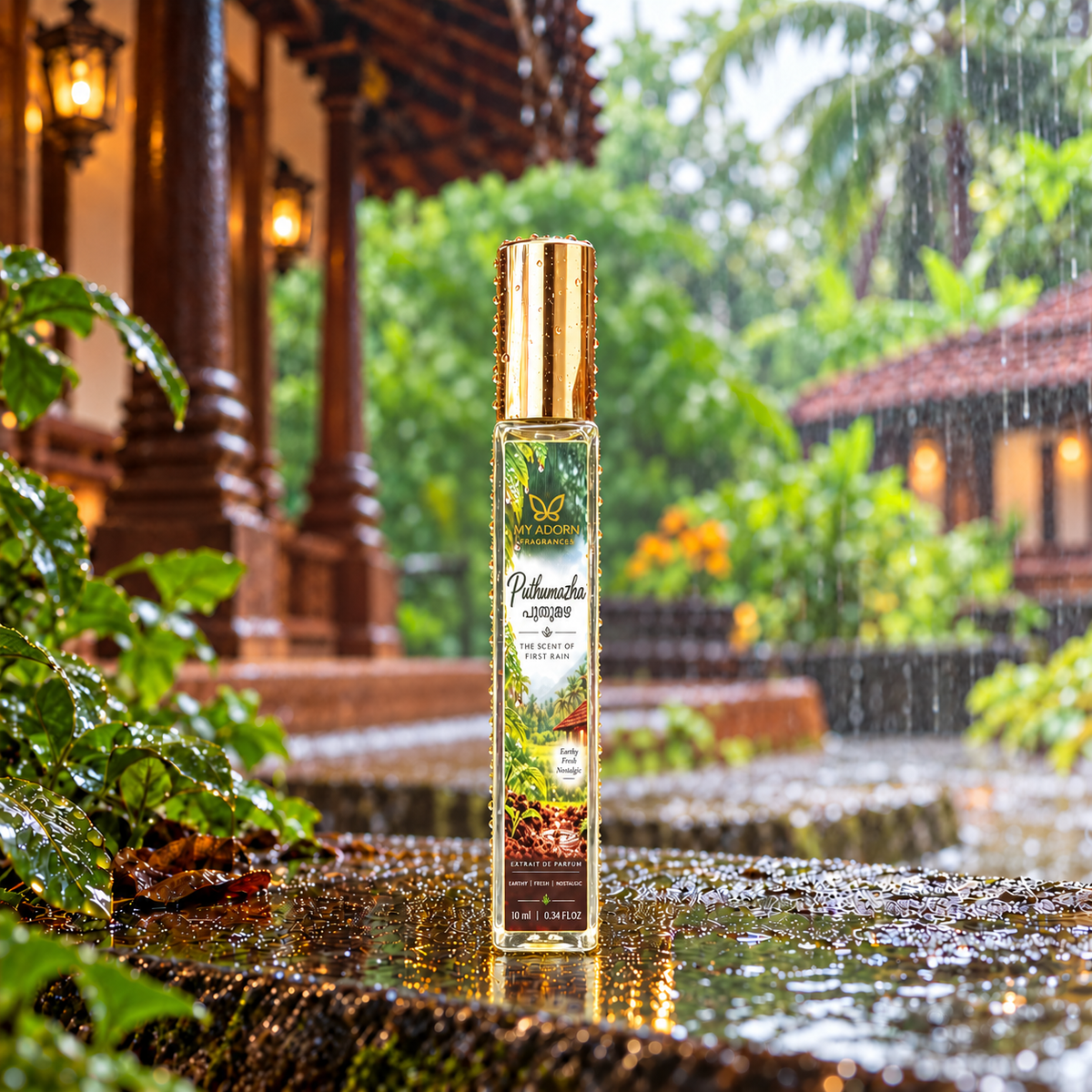 Puthumazha (പുതുമഴ) / First Rain Fragrance Perfume 10ml | Extrait de Parfum