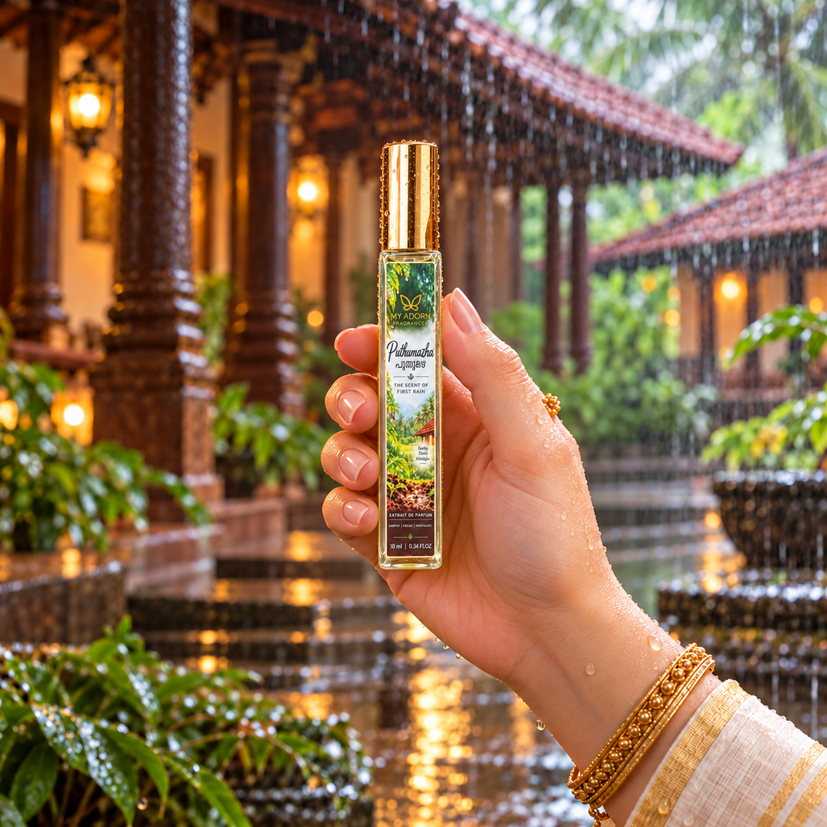 Puthumazha (പുതുമഴ) / First Rain Fragrance Perfume 10ml | Extrait de Parfum