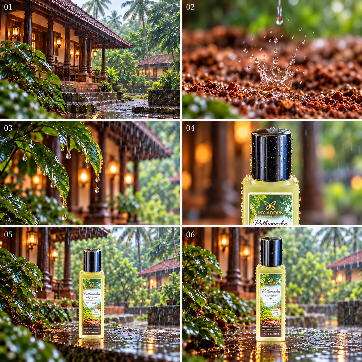 Puthumazha (പുതുമഴ) / First Rain Fragrance Perfume 20ml | Extrait de Parfum