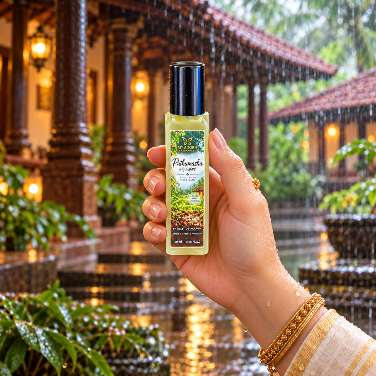 Puthumazha (പുതുമഴ) / First Rain Fragrance Perfume 20ml | Extrait de Parfum