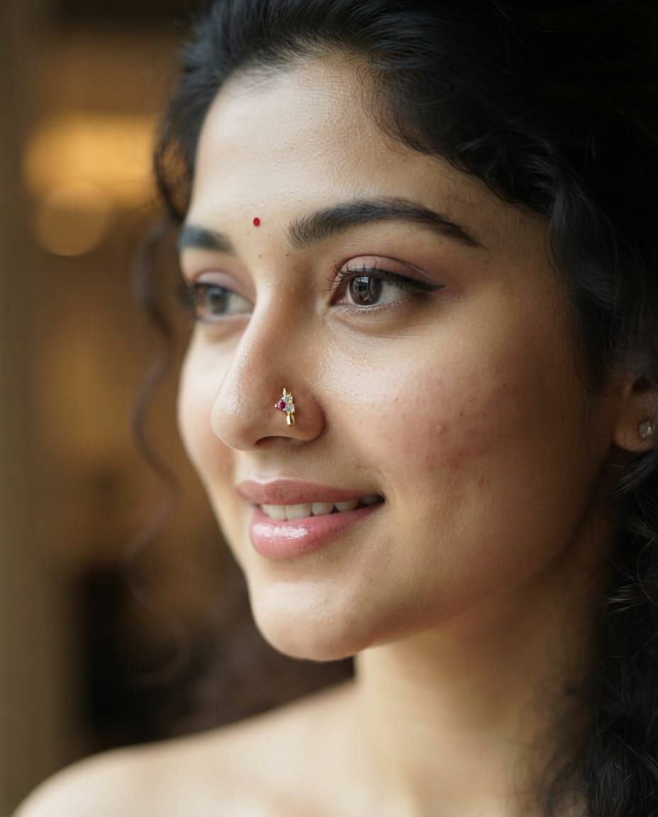 Ruby Spark Nose Pin