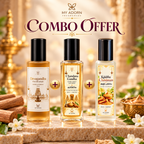 Devagandha (ദേവഗന്ധ) + Chandana Gandha (ചന്ദന ഗന്ധ) + Kalabha Chandanam (കളഭ ചന്ദനം) Perfume Triple Combo | 3 × 20ml | Extrait de Parfum